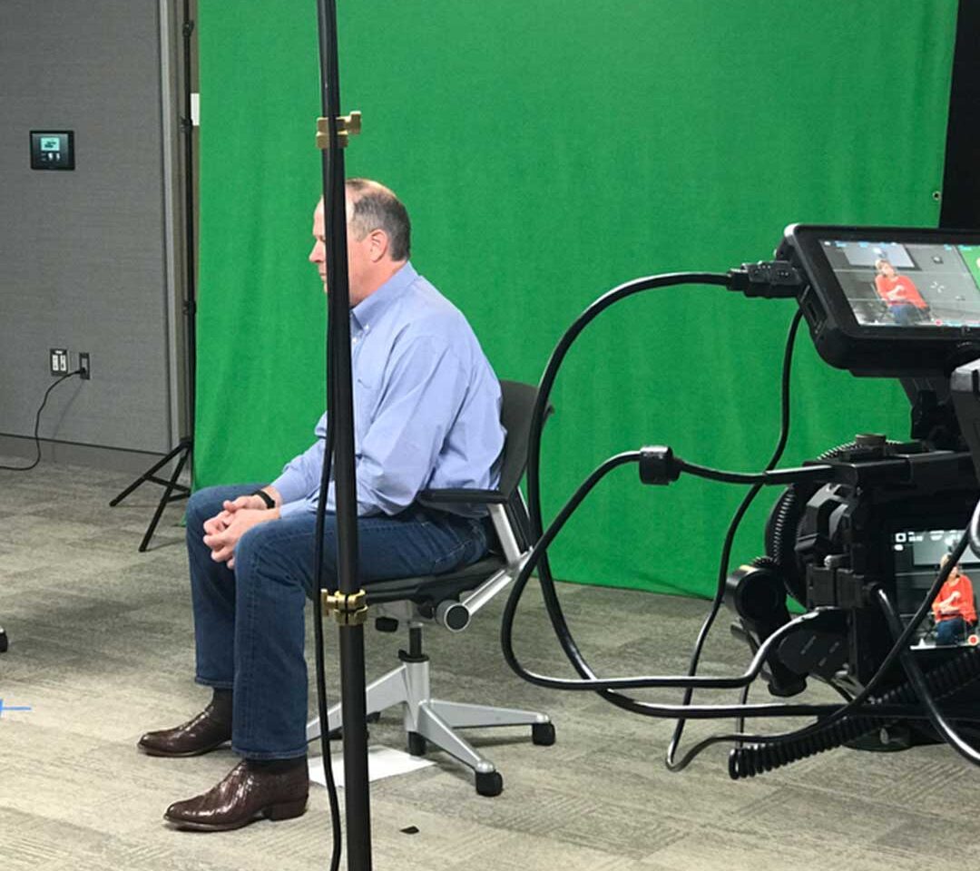 Corporate videos with greenscreens