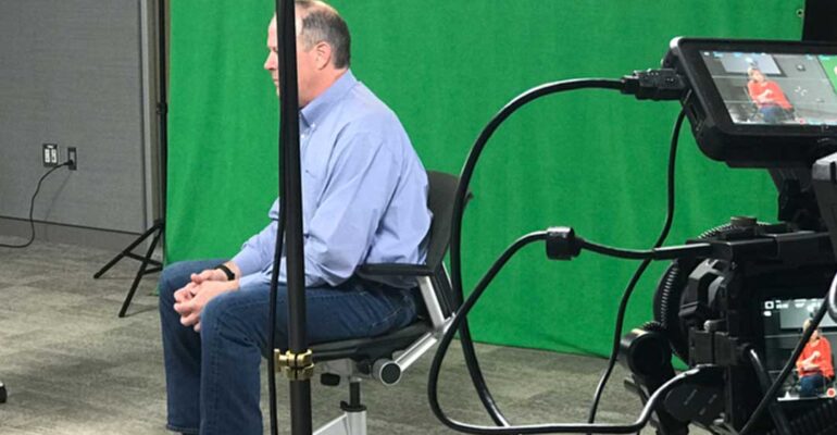 Corporate videos with greenscreens